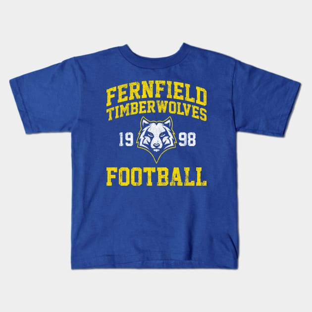 Fernfeild Timberwolves Football (Air Bud) Kids T-Shirt by huckblade